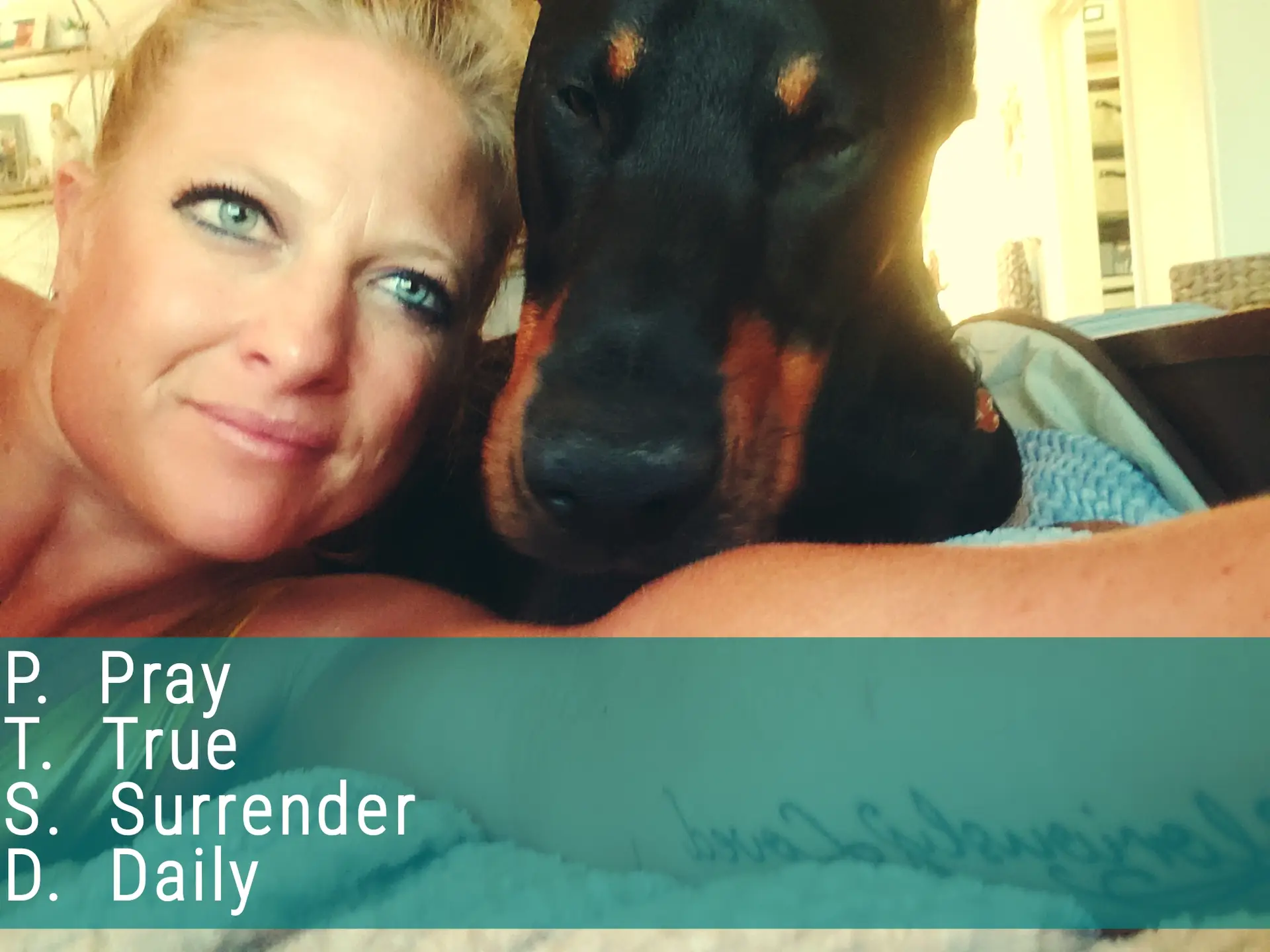 Zoey King and her Doberman Ajax exemplifying grounding, loyalty, and mindset strength